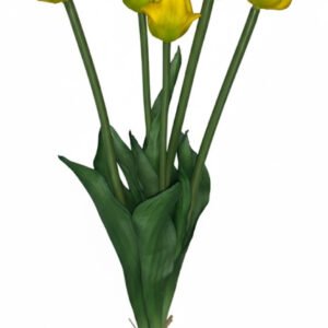 Silikoninių tulpių puokštė (5 žiedų)